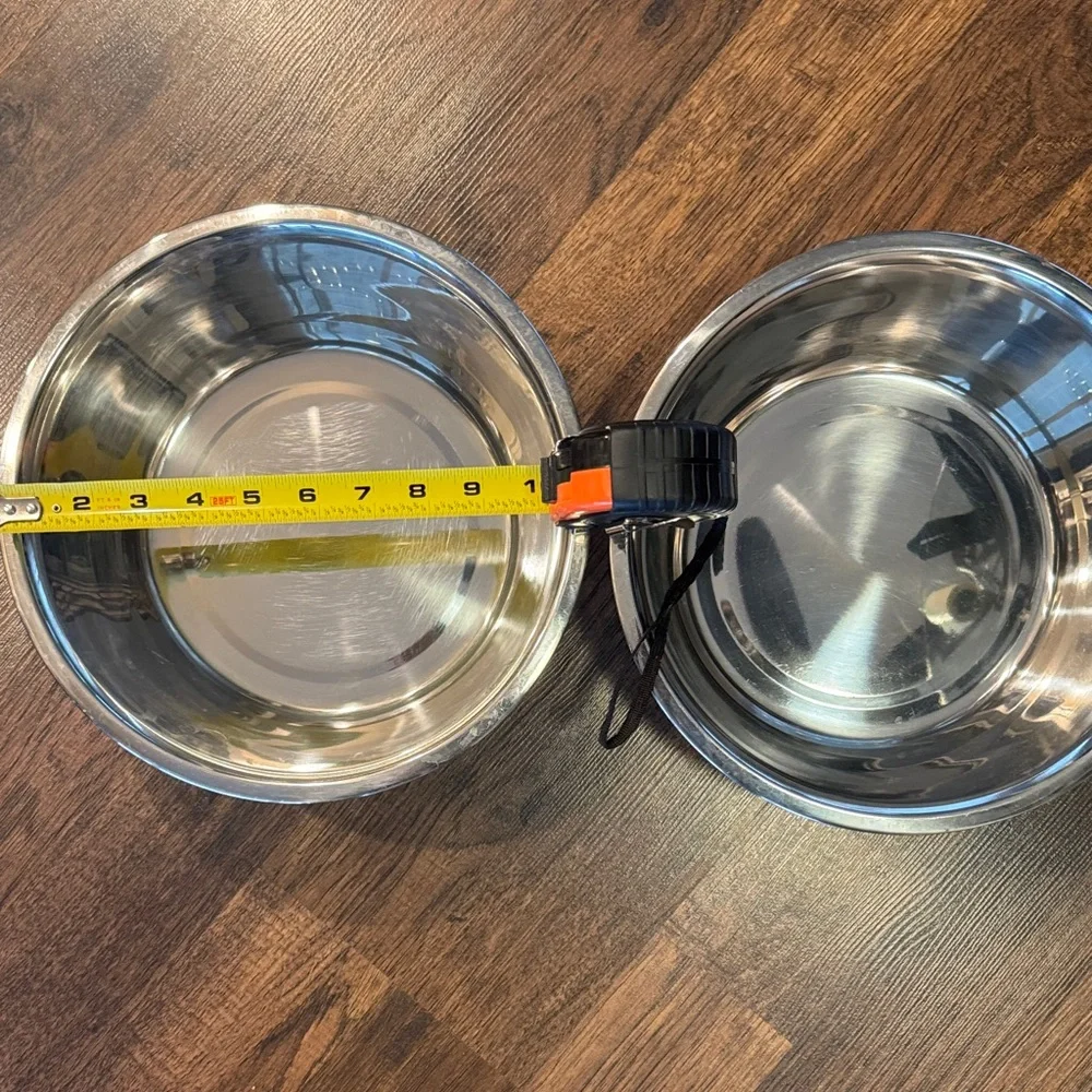 Peggy 11 Stainless Steel Dog Bowls Non-Skid 10” diameter 4” deep.